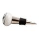 Black Striped Dotted Crackle Ceramic Wine Stopper